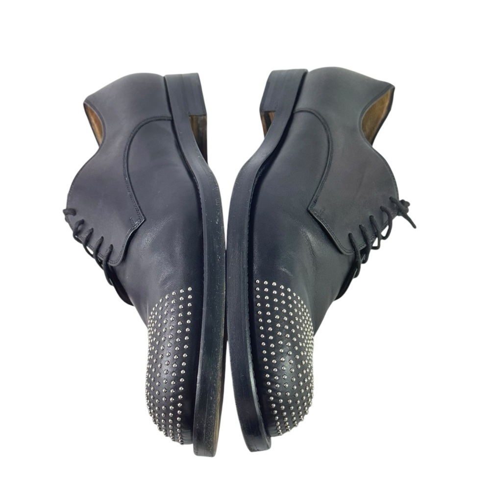 GUCCI Black Leather Studded Men's Derby Made in Italy Marked as 11 - 11.5 US - Picture 8 of 12